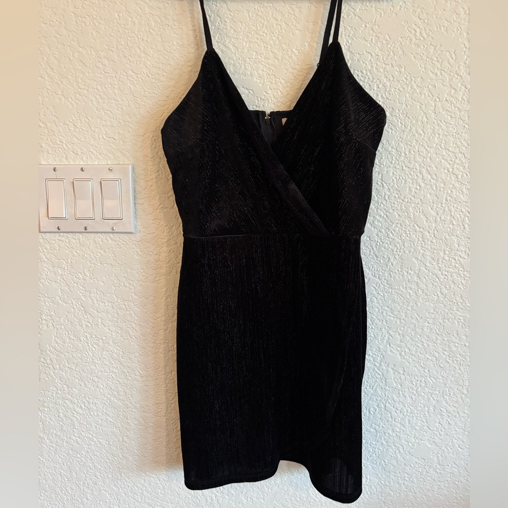 Miami Black Velvet Dress